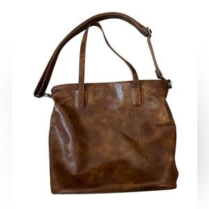 Joy Susan Brown Leather Tote Bag- Vegan Leather